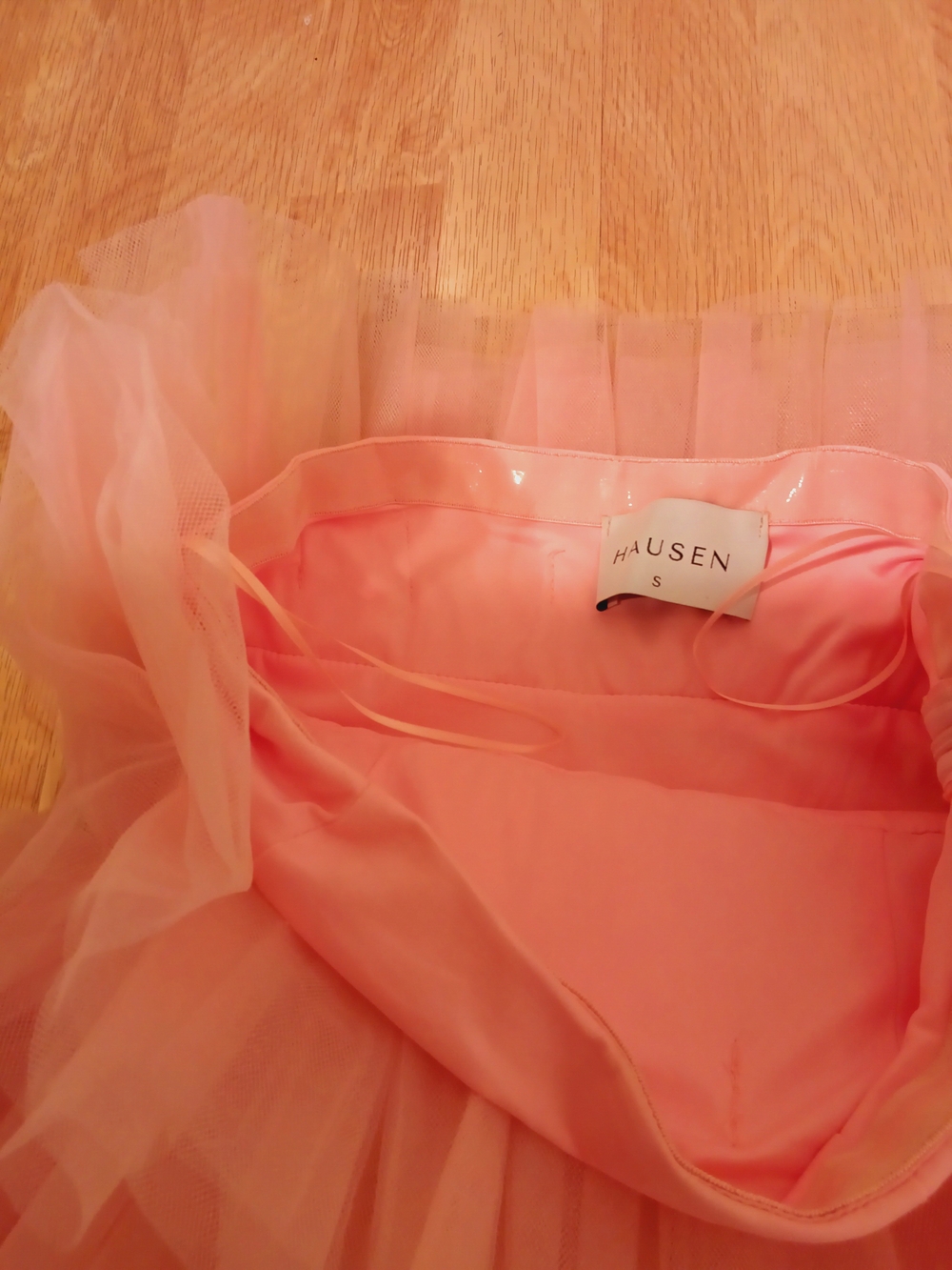 Hausen Pink Tulle Ruffle Mini Dress Size S - Picture 11 of 15